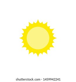 Yellow sun summer vector icon