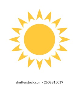 Yellow sun symbol design element