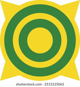 Yellow sun symbol, Green field, Key symbols on the Khakassian flag