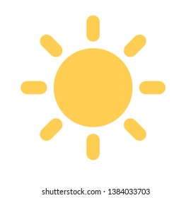 Yellow sun symbol summer icon vector