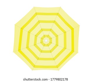 Yellow sun umbrella. vector illustration