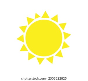 Yellow sun vector icon. yellow design.
