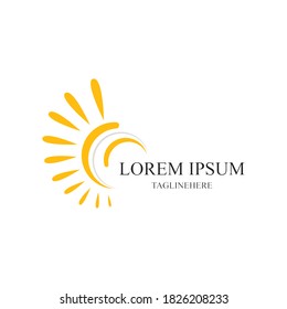 Yellow Sun Vector Logo Template