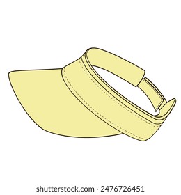 yellow sun visor for golf players