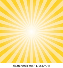 Yellow sunburst background. Backdrop pattern. Abstract background for multipurpose use.