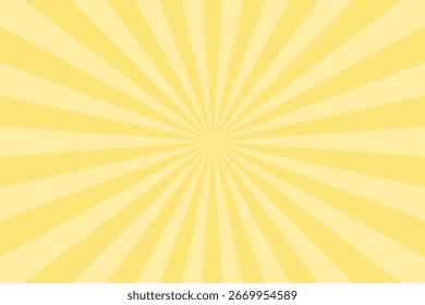 Yellow sunburst background, concentrated lines