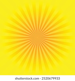 Yellow Sunburst Background Design. Comic yellow background.