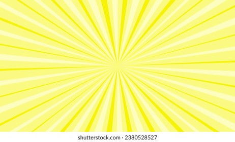 Fondo amarillo de la explosión de sol con rayos