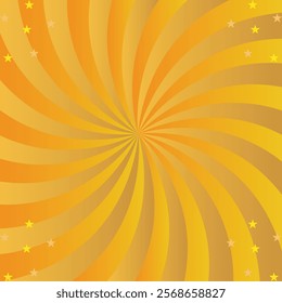 Yellow sunburst background vector gradient star background