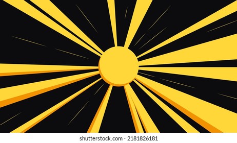 Yellow Sunburst Background For Your Business Or Comics