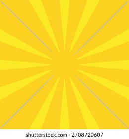 Yellow Sunburst Comic Background – Pop Art Explosion Retro Style