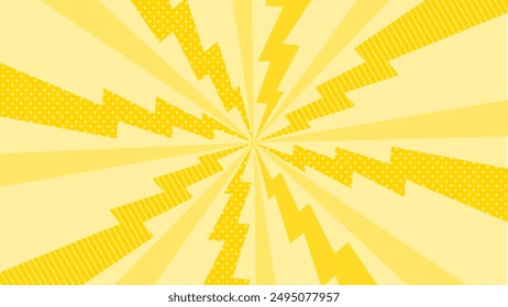 Gelber Sonnenbruch (konzentrische Linien), Blitz, Verhältnis 16:9