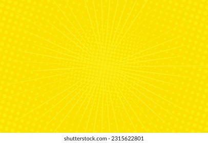 yellow sunburst with halftone effect gradient abstract background