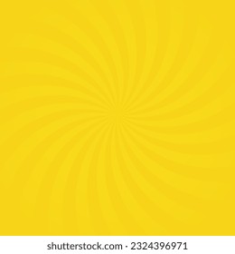 Yellow Sunburst Pattern Background. Rays. Radial. Summer Banner. Vector Illustration