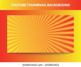 Yellow Sunburst Pattern. Sunrise Background. Radial Rays Background. Youtube Thumbnail Background Template
