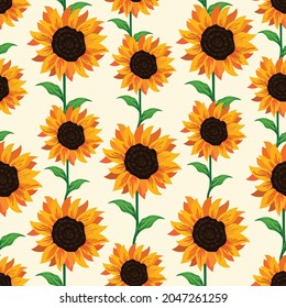 Fondo de girasol amarillo.Eps 10 vector.