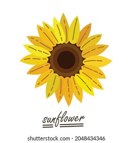 Yellow sunflower background.Eps 10 vector.