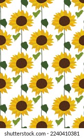 Yellow sunflower background.Eps 10 vector.