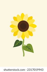 Yellow sunflower background.Eps 10 vector.