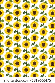 Gelber Sonnenblumenhintergrund.Eps10 Vektor.