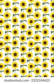 Fondo de girasol amarillo.Eps 10 vector.