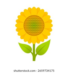 Gelbe Sonnenblume Blume Symbol Vektordesign