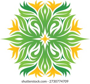 Padrão sem costura de girassol amarelo com arcos azuis, fitas ondulantes e folhas verdes. Vintage decorativo nostálgico têxtil rural, papel de parede ou design simétrico de fundo
