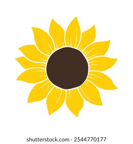 yellow sunflower vector design illustration 