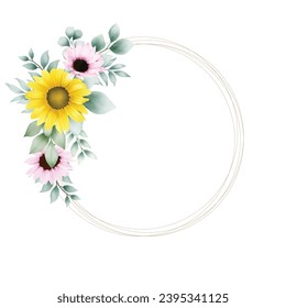 yellow sunflower wreath arrangement design  