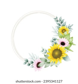  yellow sunflower wreath arrangement design  