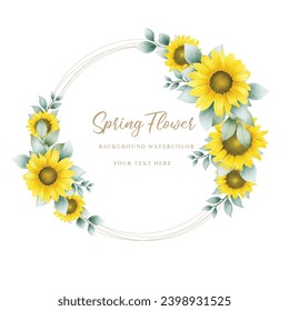  yellow sunflower wreath arrangement design
