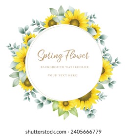 yellow sunflower wreath arrangement design
