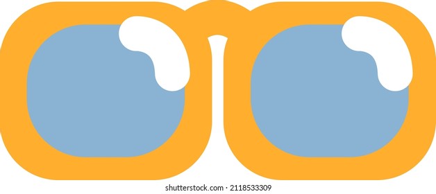 Yellow sunglasses, illustration, vector on a white background.