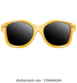 Yellow Sunglasses Vector Symbol