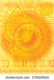 Fondo vectorial brillante amarillo y soleado