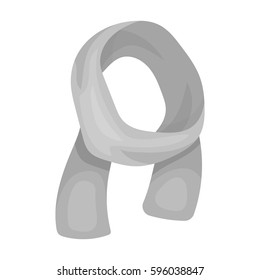 Yellow Sunny spring scarf for the warm weather.Scarves and shawls single icon in monochrome style vector symbol stock illustration.