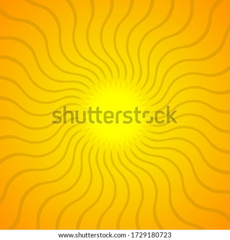 Yellow sunshine colorful vector background. Abstract yellow sunburst wallpaper. Stock vector illustration.