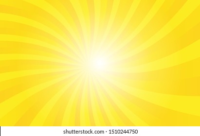 Yellow sunshine vector background. colorful wallpaper for template business social media advertising. Modern style backdrop. Sunburst with light.
