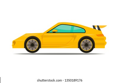 Yellow Super Speed ​​Racing Car