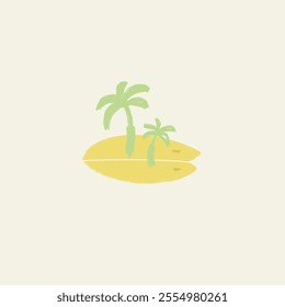 yellow surfboard with palm tree