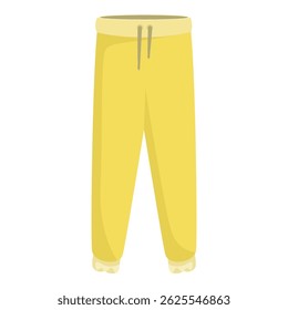 Yellow sweatpants with elasticated waistband and cuffs, perfect for casual wear or athletic activities