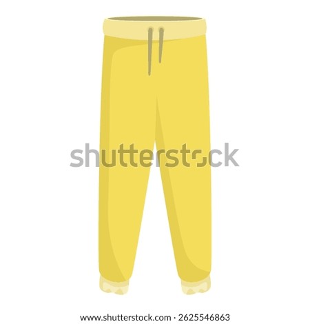 Yellow sweatpants with elasticated waistband and cuffs, perfect for casual wear or athletic activities