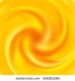 Yellow swirl background. Abstract orange swirl