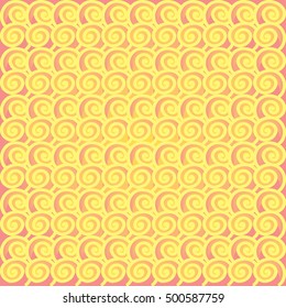 Yellow Swirl Dimension Pattern