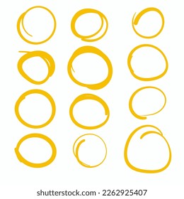 Yellow Swirls Swoosh Vector Accent Line Work