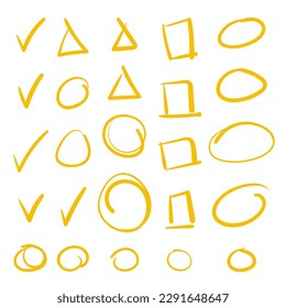 Yellow Swirls Swoosh Vector Accent Line Work