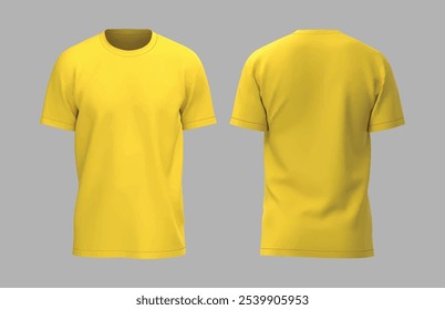 ilustração de mockup de camiseta amarela