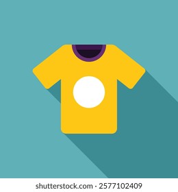 Yellow t shirt with round copy space area for your text or design