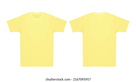 Yellow  t shirt. vector illustration