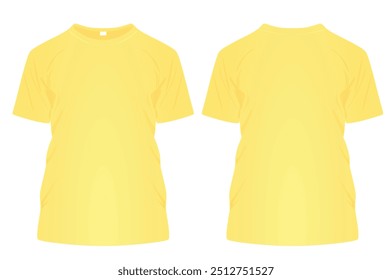 Yellow  t shirt. vector illustration